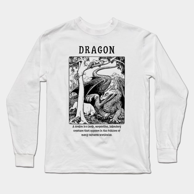 Mythical Creatures Dragon Long Sleeve T-Shirt by Minisim